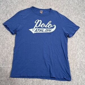 Polo Ralph Lauren‎ Athletica Blue Graphic Short Sleeve T-Shirt Men's Size Large